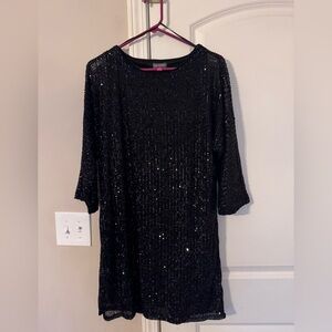 Vince Camuto Black Sequin Dress